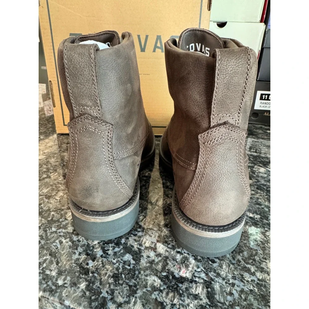 Tecovas The Rugged Moc Umber WP Cowhide‎ Leather Boots Mens 10 D M10079UM